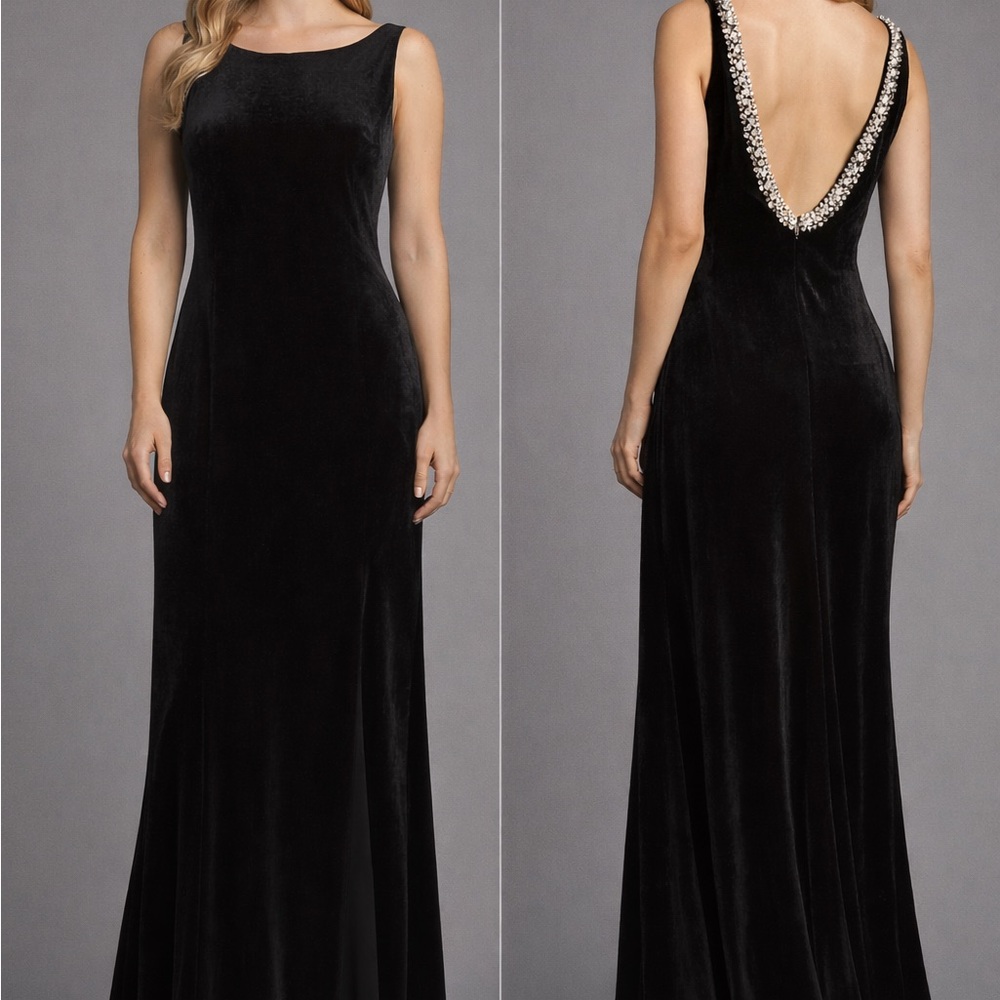 Macy's Black Backless Gown